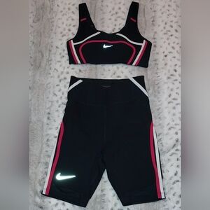 Nike Dri Fit Sports Bra & Biker Shorts  Bundle